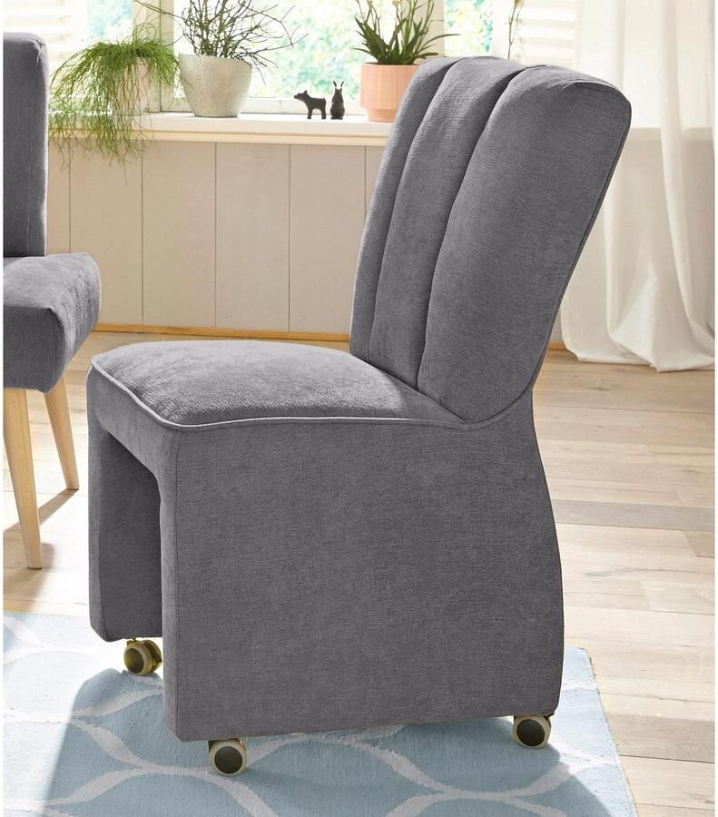 Exxpo sofa fashion Fauteuil Costa loungestoel hoge rugleuningstoel op wielen comfortabele zithoogte 53cm