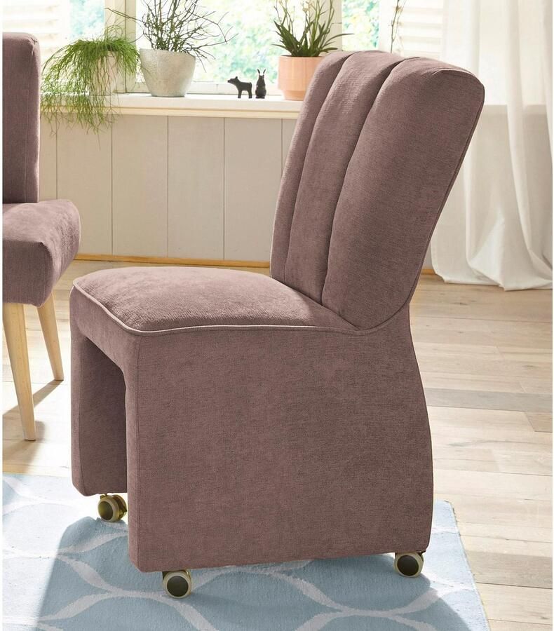 Exxpo sofa fashion Fauteuil Costa loungestoel hoge rugleuningstoel op wielen comfortabele zithoogte 53cm