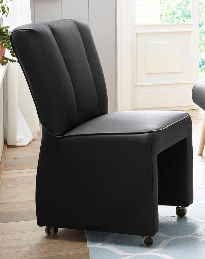 Exxpo sofa fashion Fauteuil Costa loungestoel hoge rugleuningstoel op wielen comfortabele zithoogte 53cm