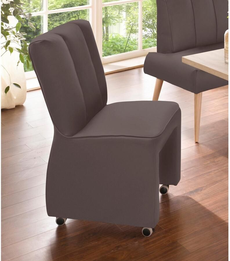 Exxpo sofa fashion Fauteuil Costa loungestoel hoge rugleuningstoel op wielen comfortabele zithoogte 53cm