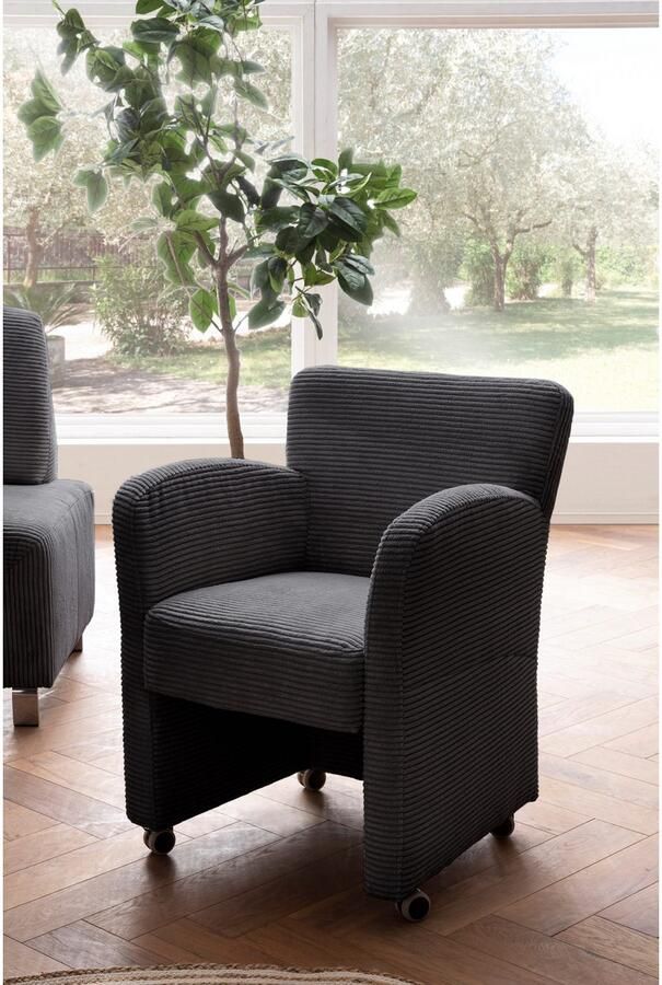 Exxpo sofa fashion Fauteuil Intenso loungesessel modern keuze uit leer of textiel hoge bodemvrijheid vrij in de ruimte te plaatsen hoog zitcomfort