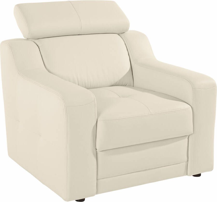 Exxpo sofa fashion Fauteuil Lotos loungestoel met verstelbare hoofdsteun resp. rugleuning (set)