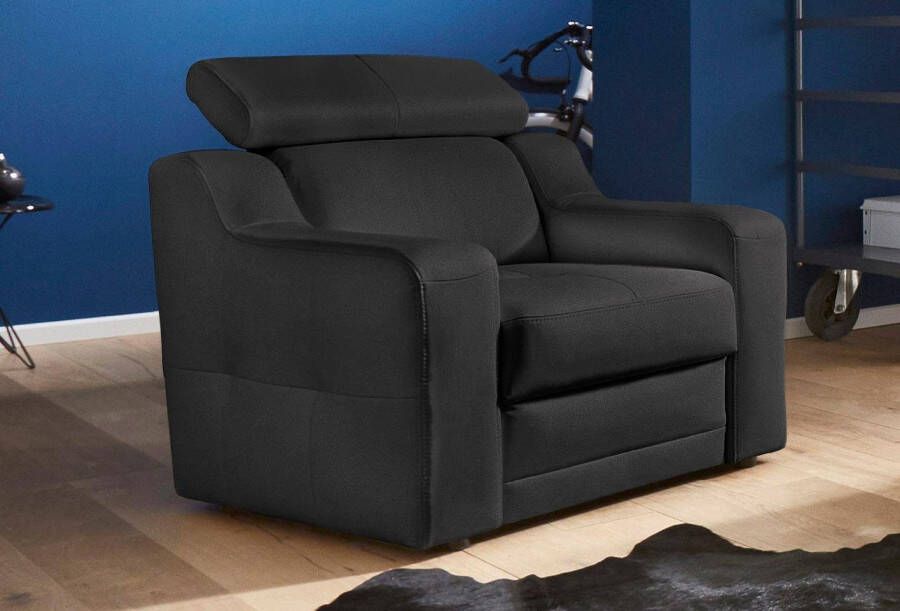 Exxpo sofa fashion Fauteuil Lotos loungestoel met verstelbare hoofdsteun resp. rugleuning (set)