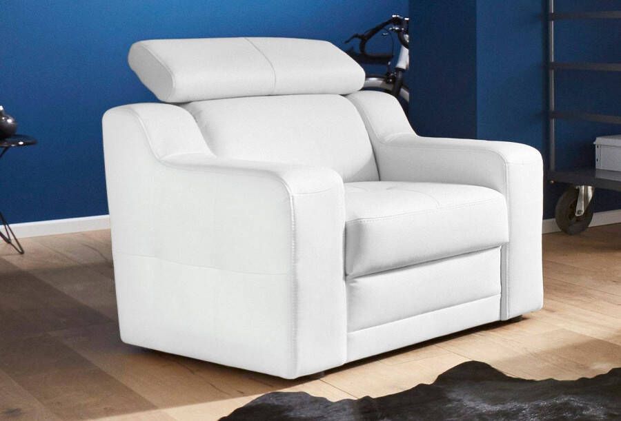 Exxpo sofa fashion Fauteuil Lotos loungestoel met verstelbare hoofdsteun resp. rugleuning (set)