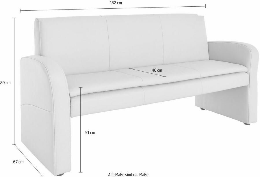 Exxpo sofa fashion Hockerbank Cortado 3-zits keukenbank met hoog zitcomfort