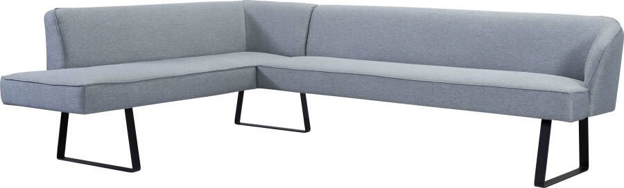 Exxpo sofa fashion Hoekbank Americano met opstaande naad en metalen poten bekleding in verschillende kwaliteiten