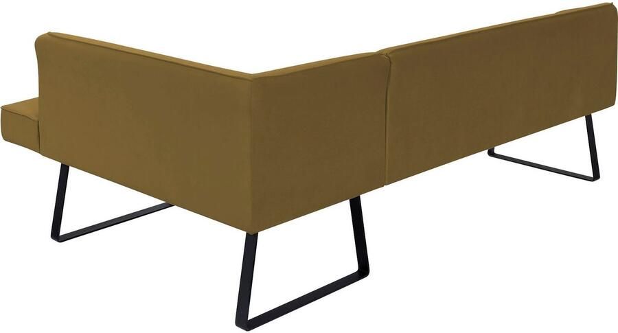 Exxpo sofa fashion Hoekbank Americano met opstaande naad en metalen poten bekleding in verschillende kwaliteiten