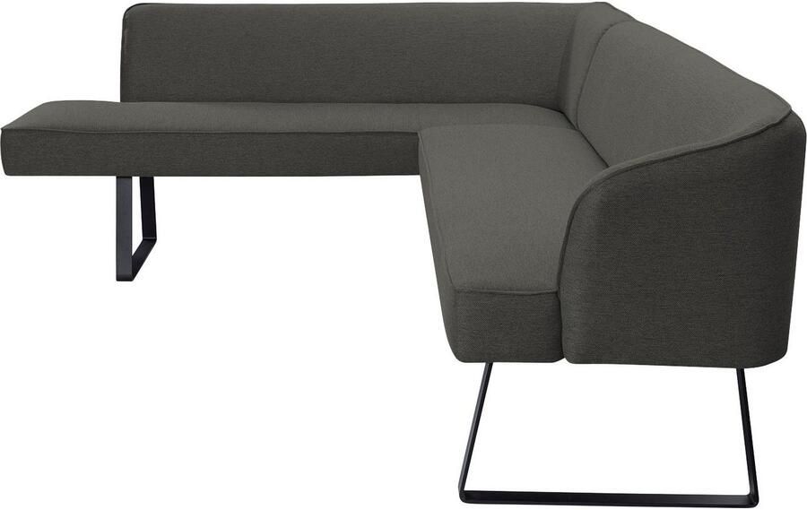 Exxpo sofa fashion Hoekbank Americano met opstaande naad en metalen poten bekleding in verschillende kwaliteiten