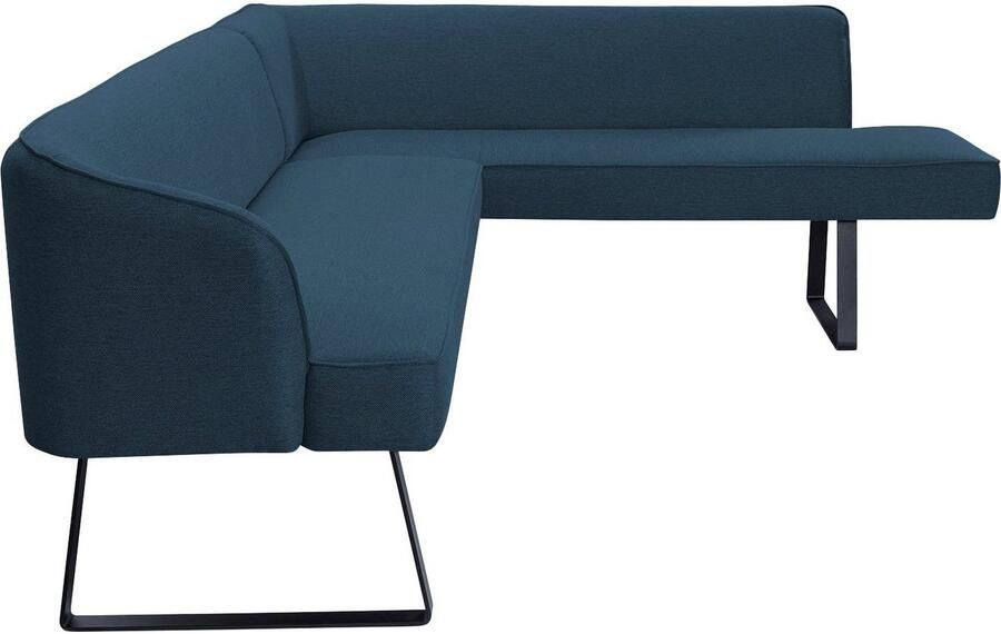 Exxpo sofa fashion Hoekbank Americano met opstaande naad en metalen poten bekleding in verschillende kwaliteiten
