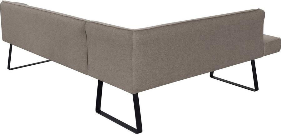 Exxpo sofa fashion Hoekbank Americano met opstaande naad en metalen poten bekleding in verschillende kwaliteiten