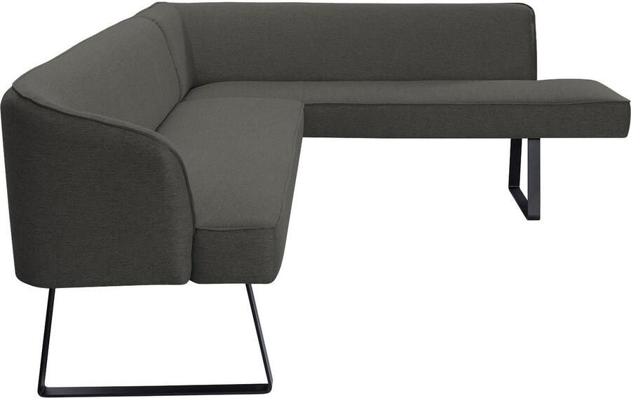 Exxpo sofa fashion Hoekbank Americano met opstaande naad en metalen poten bekleding in verschillende kwaliteiten
