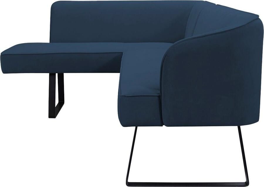 Exxpo sofa fashion Hoekbank Americano met opstaande naad en metalen poten bekleding in verschillende kwaliteiten