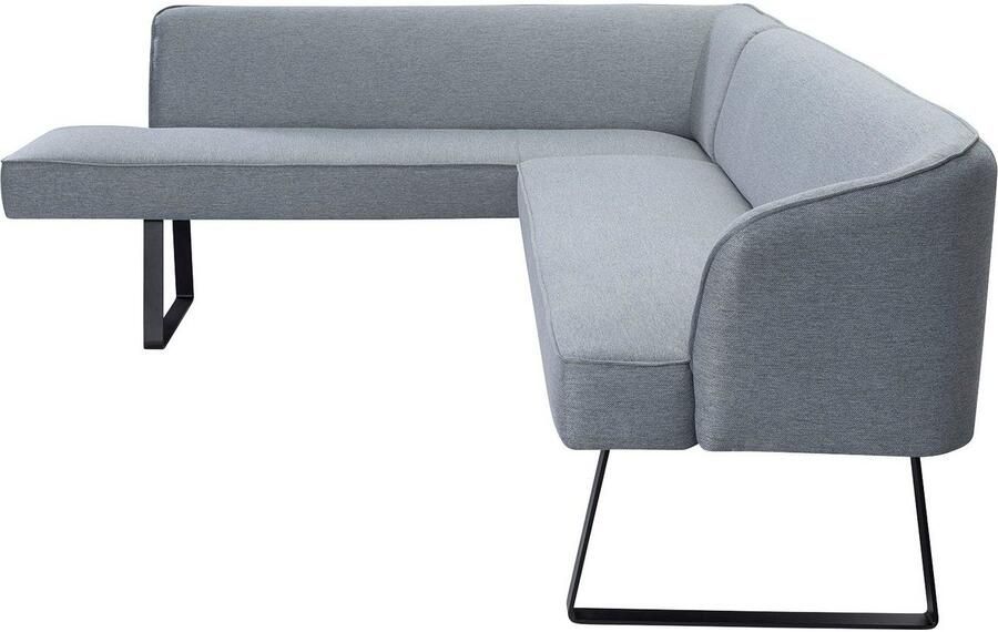 Exxpo sofa fashion Hoekbank Americano met opstaande naad en metalen poten bekleding in verschillende kwaliteiten