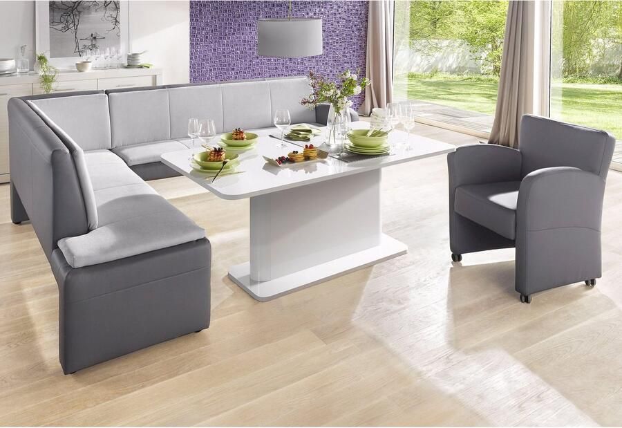 Exxpo sofa fashion Hoekbank Cortado elegant en modern met hoog zitcomfort hoge bodemvrijheid mooie detailverwerking optioneel leren bekleding