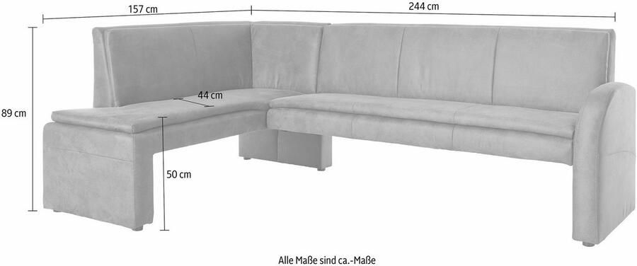 Exxpo sofa fashion Hoekbank Cortado elegant en modern met hoog zitcomfort hoge bodemvrijheid mooie detailverwerking optioneel leren bekleding