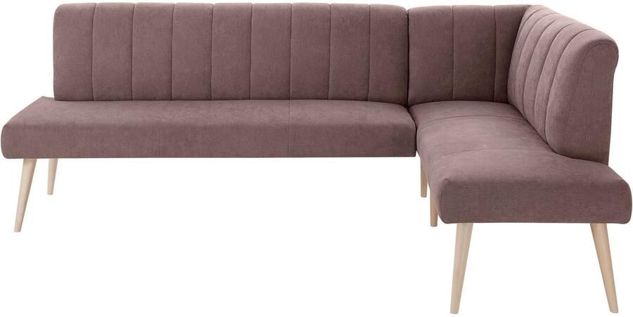 Exxpo sofa fashion Hoekbank Costa moderne rugstikking comfortabel en elegant hoge houten voet