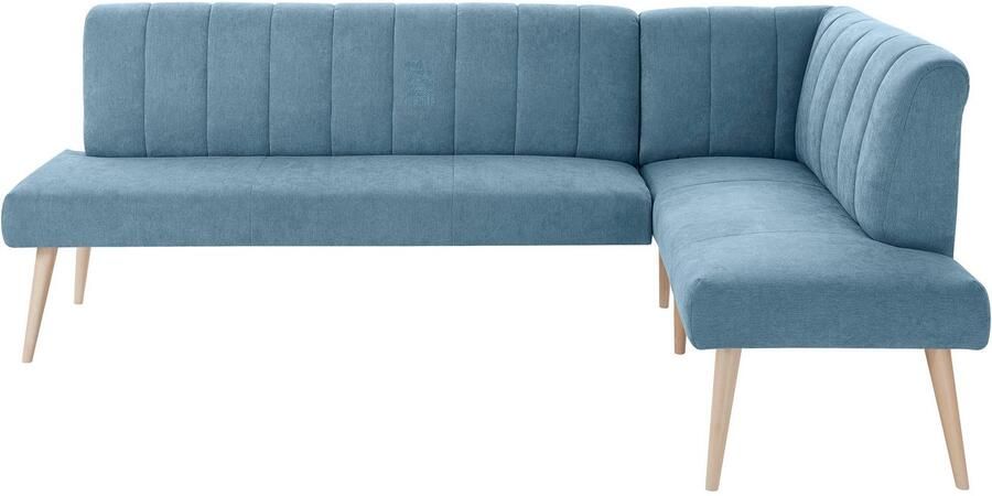 Exxpo sofa fashion Hoekbank Costa moderne rugstikking comfortabel en elegant hoge houten voet