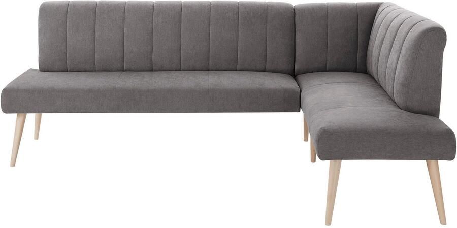 Exxpo sofa fashion Hoekbank Costa moderne rugstikking comfortabel en elegant hoge houten voet
