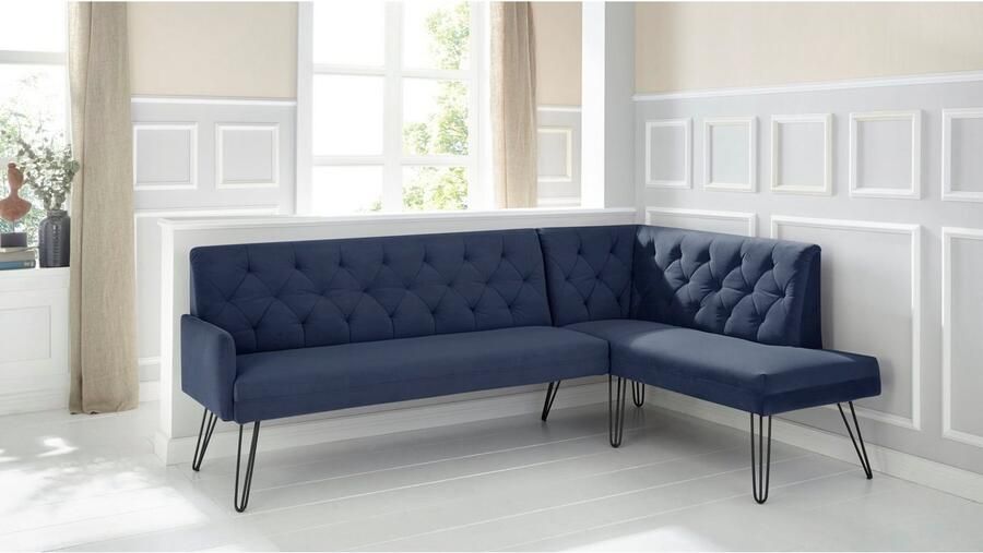 Exxpo sofa fashion Hoekbank Doppio Chesterfield look comfortabel en handig hoge designvoeten