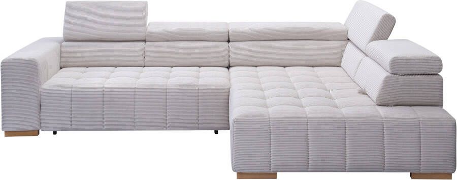 Exxpo sofa fashion Hoekbank Elianos hoog zitcomfort verfijnde kruisstepping in de zitting L-vorm