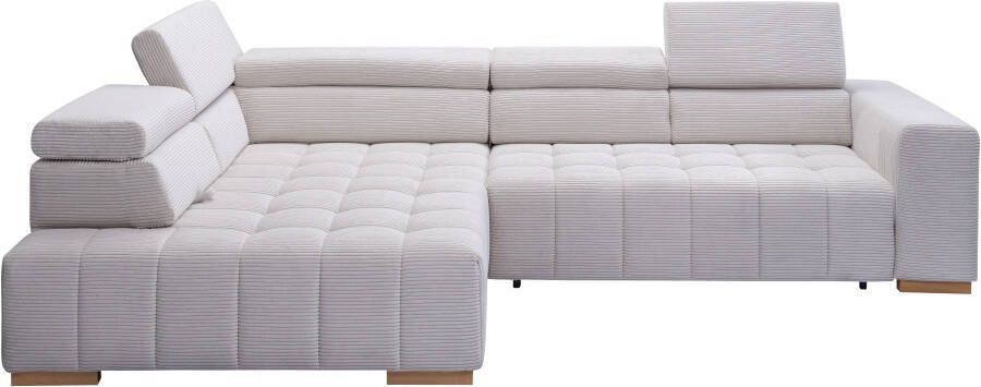 Exxpo sofa fashion Hoekbank Elianos hoog zitcomfort verfijnde kruisstepping in de zitting L-vorm