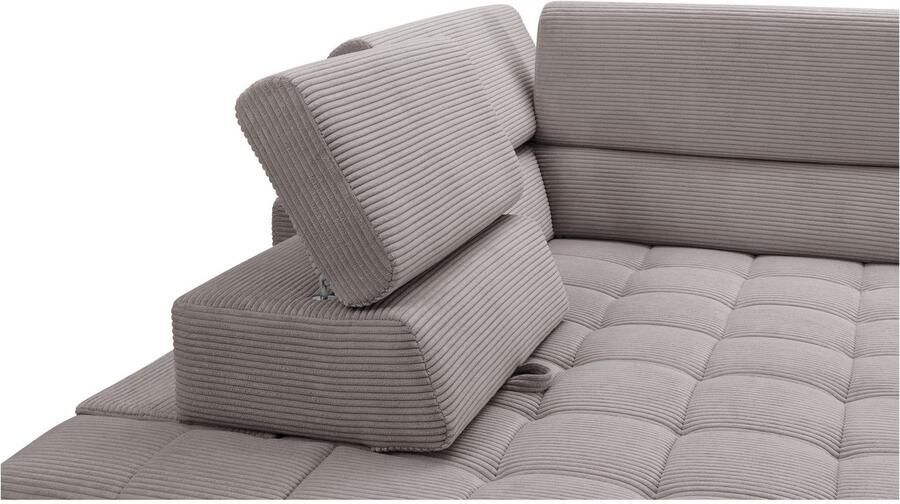 Exxpo sofa fashion Hoekbank Elianos hoog zitcomfort verfijnde kruisstepping in de zitting L-vorm