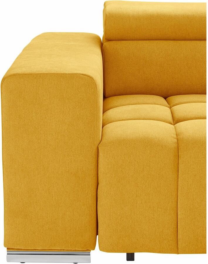 Exxpo sofa fashion Hoekbank Elias actuele kruissteek in de zitting comfortabel L-vorm met verstelbare hoofdsteun resp. rugleuning naar keuze met slaapfunctie