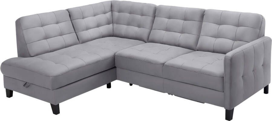 Exxpo sofa fashion Hoekbank Elio naar keuze met slaapfunctie en bedkist in vele stofkwaliteiten