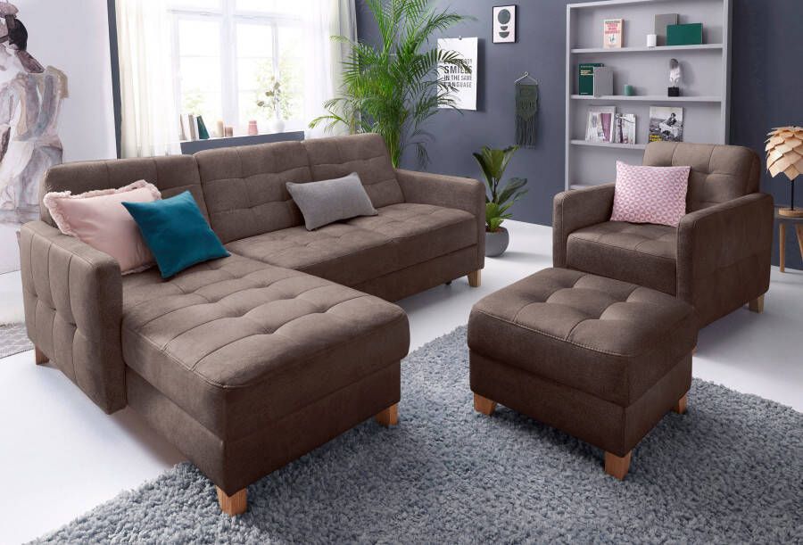 Exxpo sofa fashion Hoekbank Elio optioneel met bedfunctie