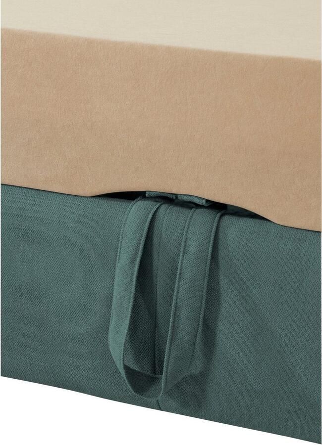 Exxpo sofa fashion Hoekbank Enya uitgebreide afwerking hoog zitcomfort comfortabel L-vorm inclusief verstelbare hoofdsteun naar keuze met slaapfunctie en bedkist