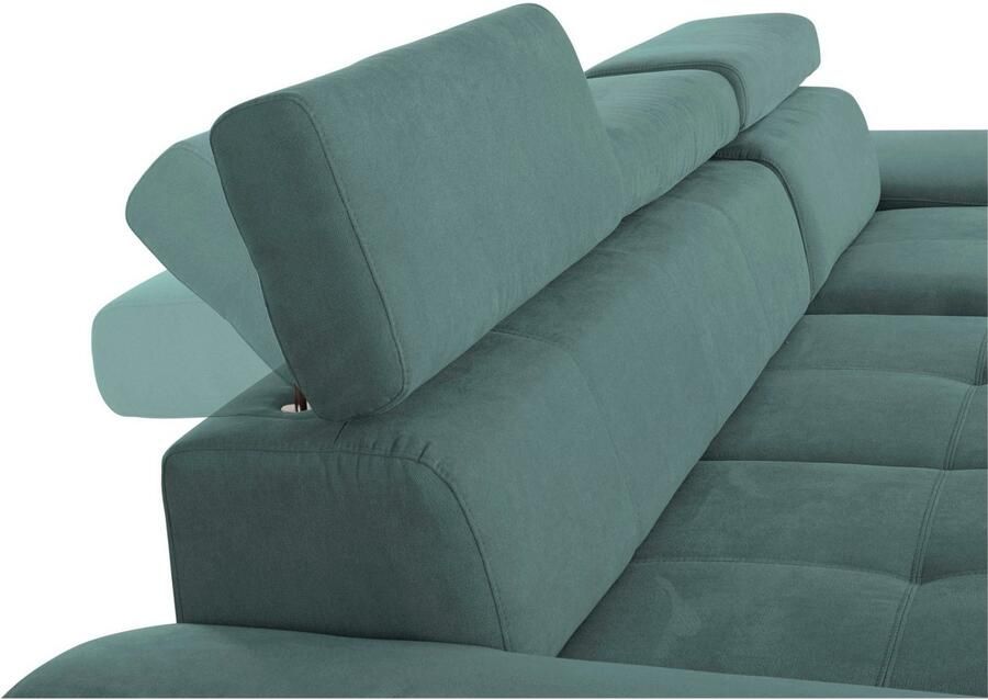 Exxpo sofa fashion Hoekbank Enya uitgebreide afwerking hoog zitcomfort comfortabel L-vorm inclusief verstelbare hoofdsteun naar keuze met slaapfunctie en bedkist