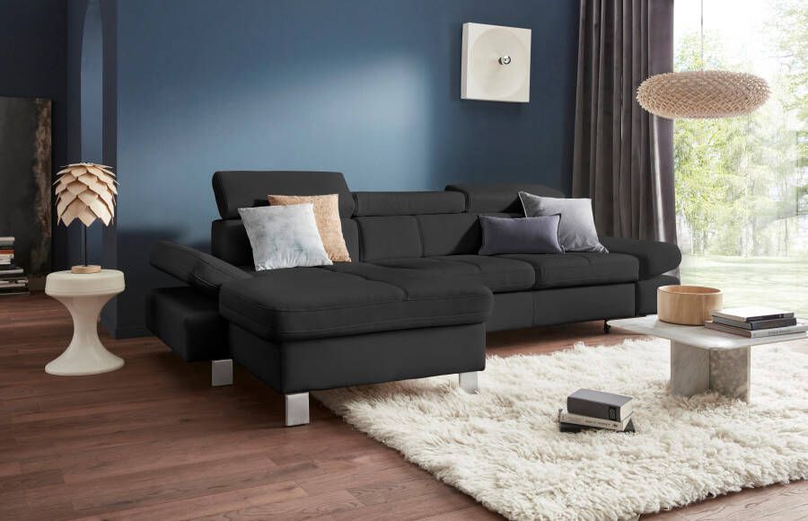 Exxpo sofa fashion Hoekbank Fiji comfortabel door hoofd- en armverstelling optioneel met bedfunctie
