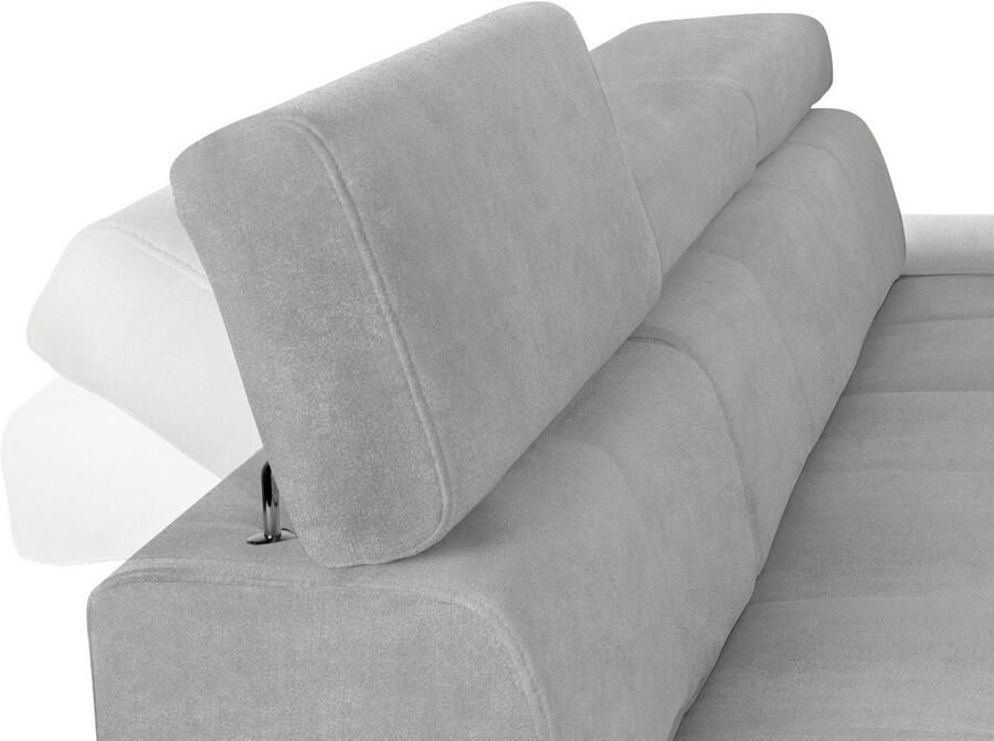 Exxpo sofa fashion Hoekbank Fiji hoogwaardige afwerking in zitting en rug L-vorm comfortabel door hoofd- en armverstelling optioneel met bedfunctie