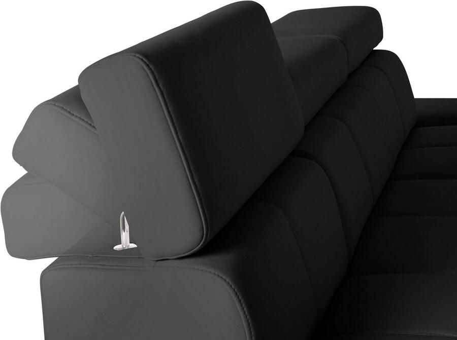 Exxpo sofa fashion Hoekbank Fiji hoogwaardige afwerking in zitting en rug L-vorm comfortabel door hoofd- en armverstelling optioneel met bedfunctie