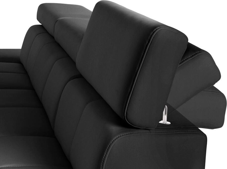 Exxpo sofa fashion Hoekbank Fiji hoogwaardige afwerking in zitting en rug L-vorm comfortabel door hoofd- en armverstelling optioneel met bedfunctie