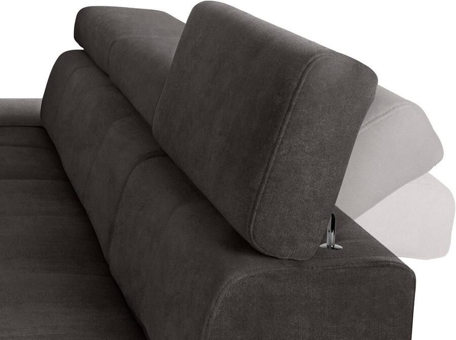 Exxpo sofa fashion Hoekbank Fiji hoogwaardige afwerking in zitting en rug L-vorm comfortabel door hoofd- en armverstelling optioneel met bedfunctie