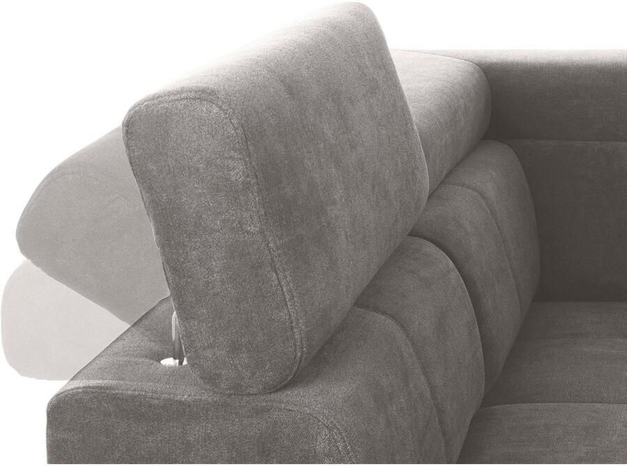 Exxpo sofa fashion Hoekbank Fiji L-vorm met verstelbare hoofdsteun resp. rugleuning naar keuze met slaapfunctie