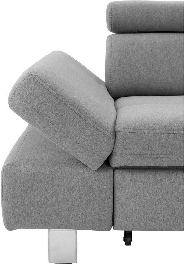 Exxpo sofa fashion Hoekbank Fiji L-vorm met verstelbare hoofdsteun resp. rugleuning naar keuze met slaapfunctie