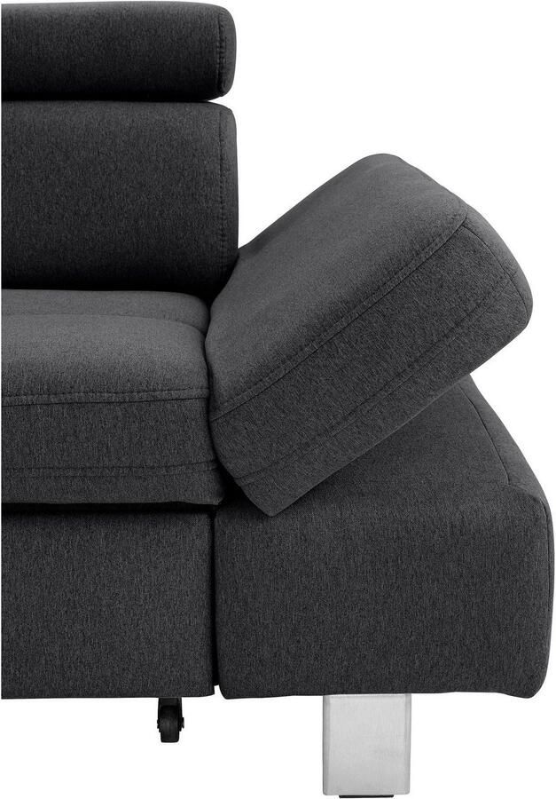 Exxpo sofa fashion Hoekbank Fiji L-vorm met verstelbare hoofdsteun resp. rugleuning naar keuze met slaapfunctie