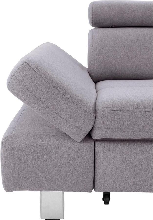 Exxpo sofa fashion Hoekbank Fiji L-vorm met verstelbare hoofdsteun resp. rugleuning naar keuze met slaapfunctie