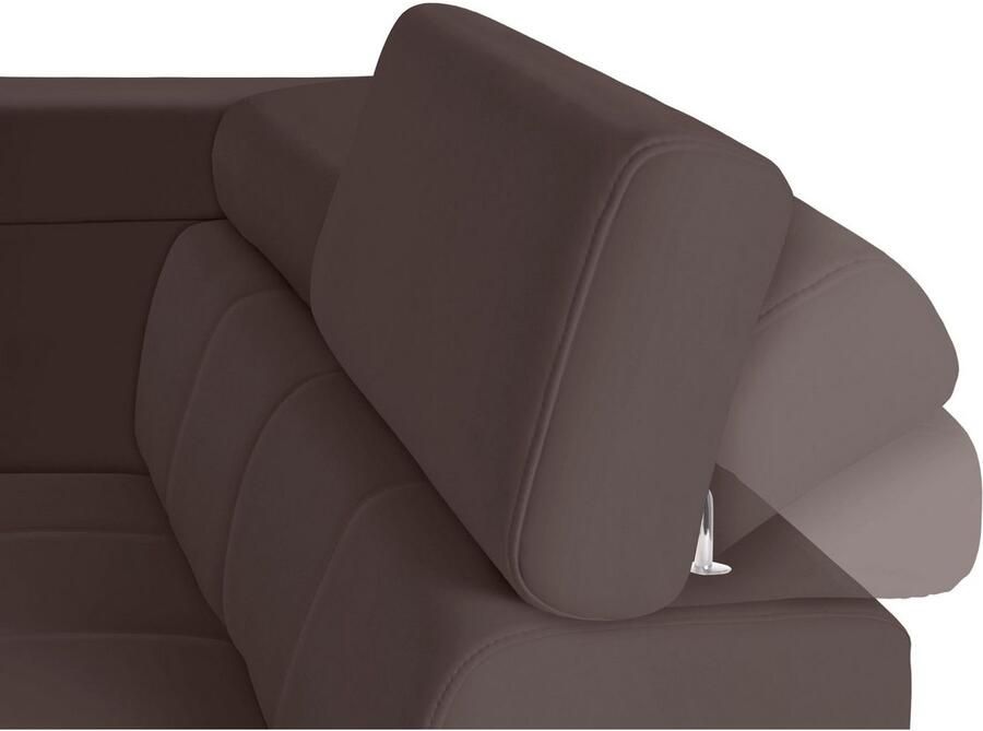 Exxpo sofa fashion Hoekbank Fiji L-vorm met verstelbare hoofdsteun resp. rugleuning naar keuze met slaapfunctie