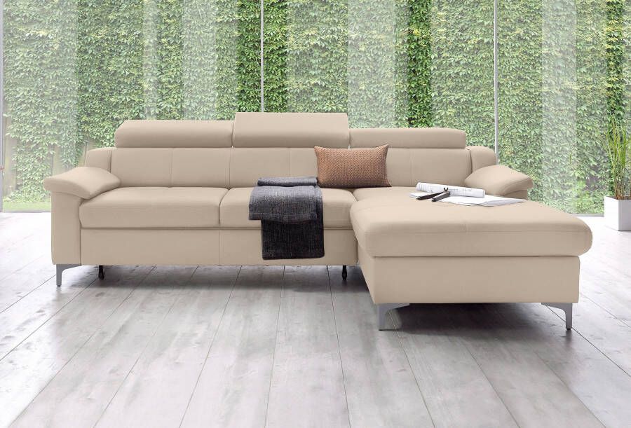 Exxpo sofa fashion Hoekbank Florence met hoofdeindeverstelling optioneel bedfunctie l-vorm