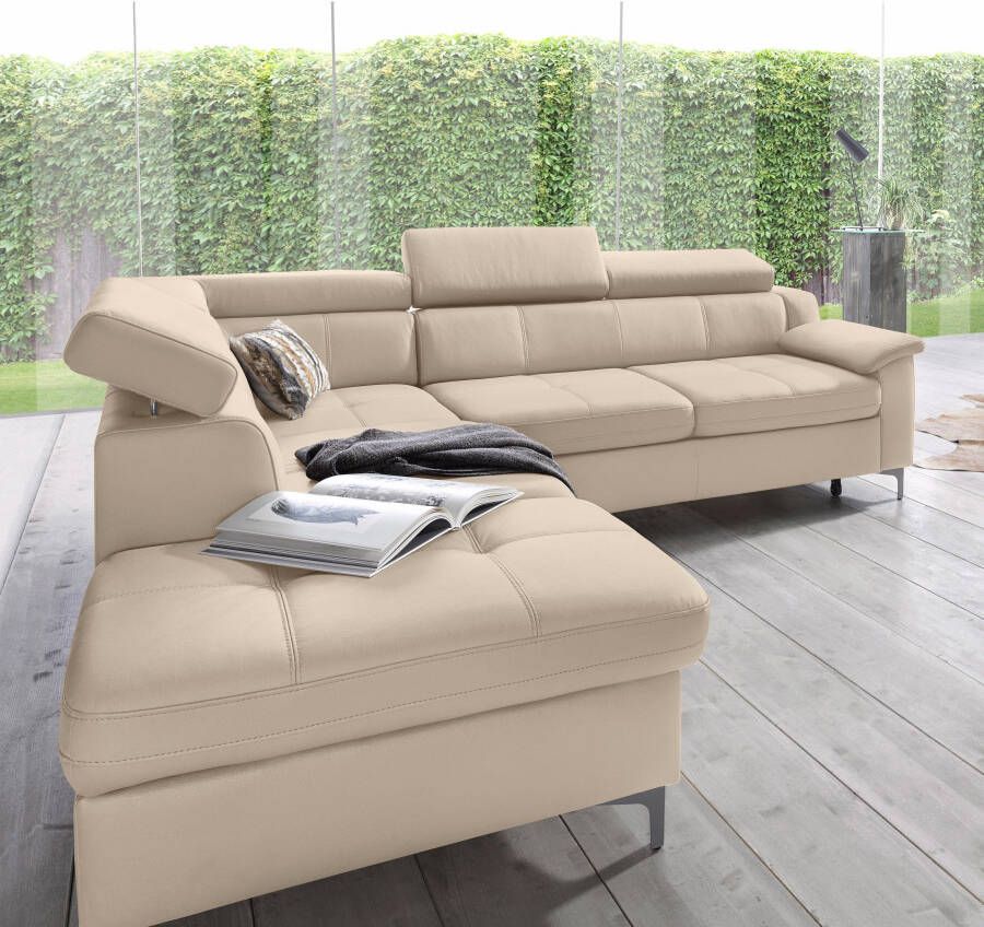 Exxpo sofa fashion Hoekbank Florence met hoofdverstelling optioneel met bedfunctie l-vorm