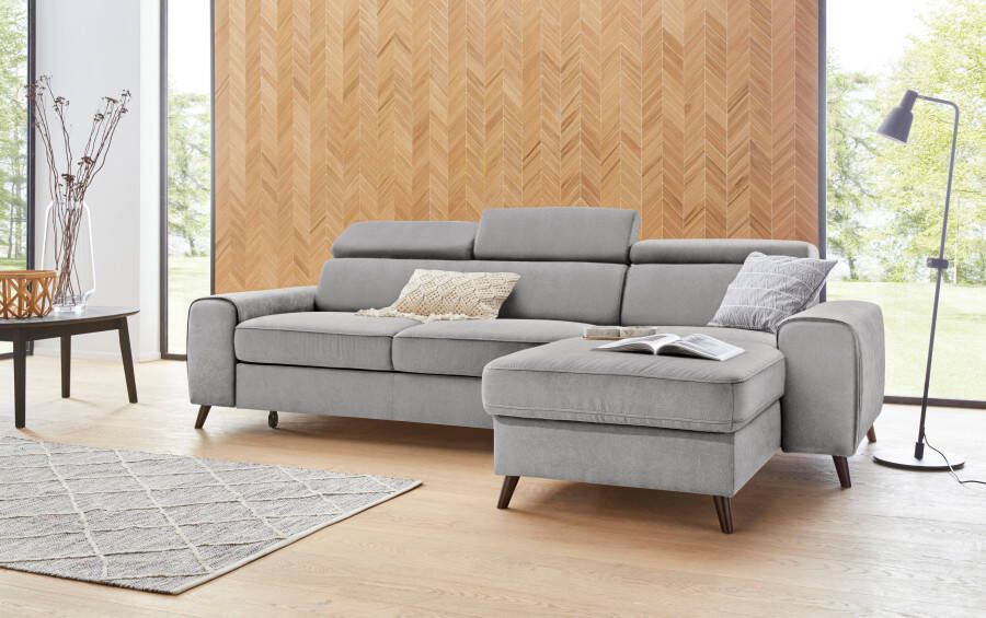Exxpo sofa fashion Hoekbank Forza inclusief verstelbare hoofd- en rugleuning naar keuze met slaapfunctie