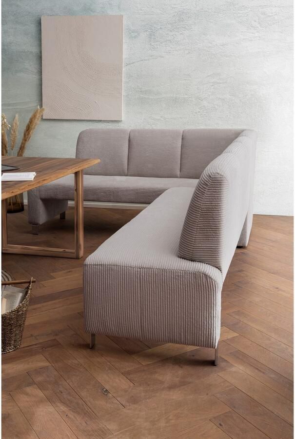 Exxpo sofa fashion Hoekbank Intenso modern keuze uit leer of textiel 264 197 cm (B D) hoge bodemvrijheid vrij in de ruimte te plaatsen hoog zitcomfort