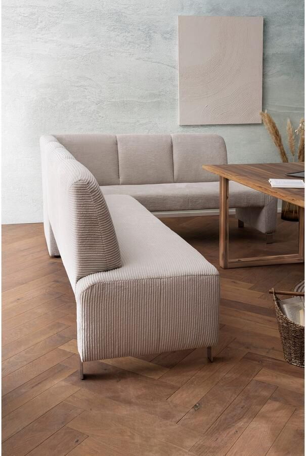 Exxpo sofa fashion Hoekbank Intenso modern keuze uit leer of textiel 264 197 cm (B D) hoge bodemvrijheid vrij in de ruimte te plaatsen hoog zitcomfort