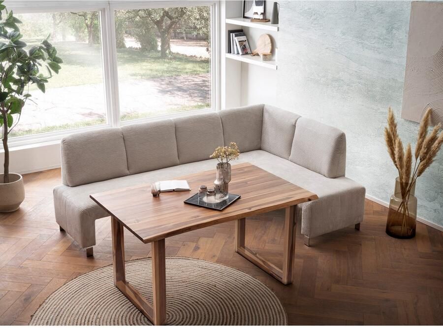 Exxpo sofa fashion Hoekbank Intenso veel bekledingsstoffen Cord leer structuur 244 157 cm (B D)