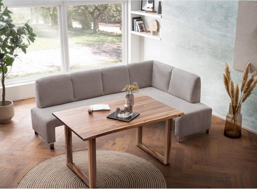 Exxpo sofa fashion Hoekbank Intenso veel bekledingsstoffen Cord leer structuur 244 157 cm (B D)