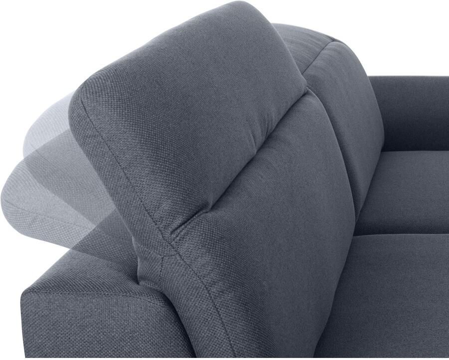 Exxpo sofa fashion Hoekbank Kyoto incl. hoofd- en armleuningverstelling hoog zitcomfort keuze met bedfunctie en bedlade hoogwaardige bekleding l-vorm