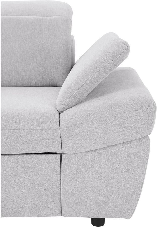 Exxpo sofa fashion Hoekbank Kyoto incl. hoofd- en armleuningverstelling hoog zitcomfort keuze met bedfunctie en bedlade hoogwaardige bekleding l-vorm